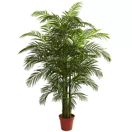 Nearly Natural 6.5 ft Indoor/Outdoor UV Resistant Artificial Areca Palm Tree Artificial Plants & Flowers