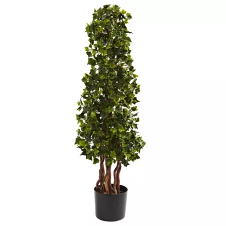 UV Resistant Faux English Ivy Spiral 3.5 Feet Almost Natural Artificial Plants & Flowers