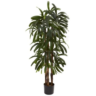 Nearly Natural 4 ft. Raphis Faux Palm Tree