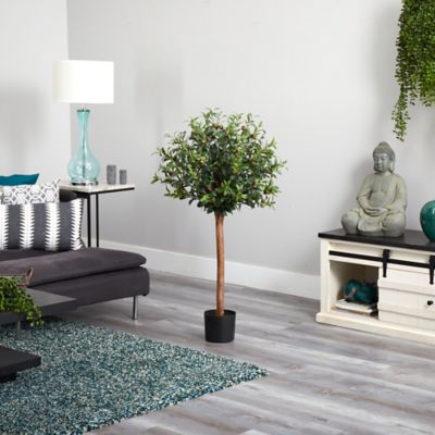 Image showing  4 ft. Olive Topiary Silk Tree