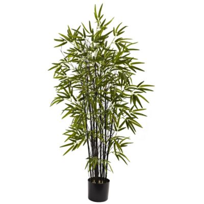 Nearly Natural 4 ft. Artificial Black Bamboo Tree