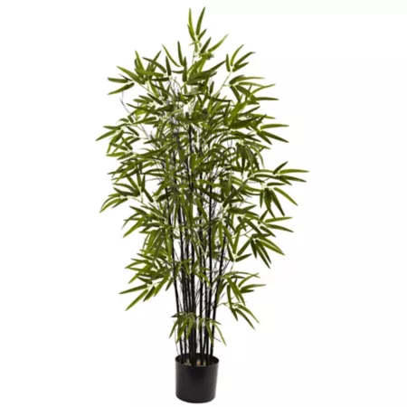 4 Foot Almost Natural Black Faux Bamboo Tree Artificial Plants & Flowers