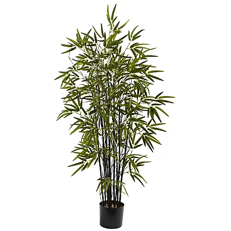 Nearly Natural 4 ft. Faux Black Bamboo Tree