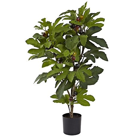 Nearly Natural 32 in. Faux Fig Tree with 15 Figs