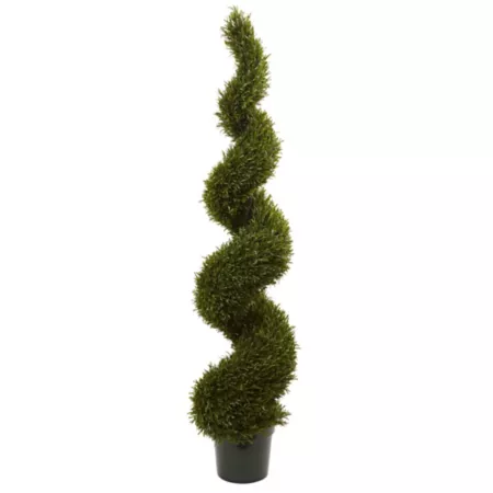 6 ft Almost Natural Indoor/Outdoor Rosemary Spiral Tree Artificial Plants & Flowers