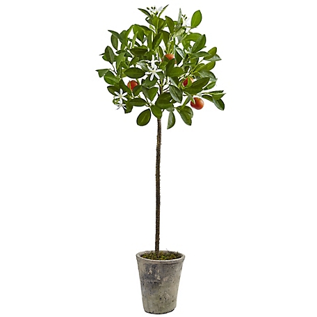 Nearly Natural 38 in. Potted Faux Orange Tree