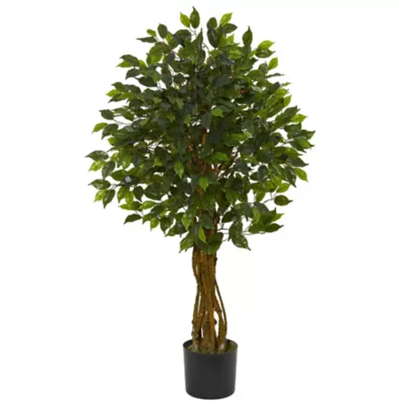 4 ft Almost Natural Indoor/Outdoor UV Resistant Artificial Ficus Tree Artificial Plants & Flowers