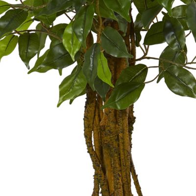Image showing 2 th Nearly Natural 4 ft. Artificial Indoor/Outdoor UV-Resistant Ficus Tree