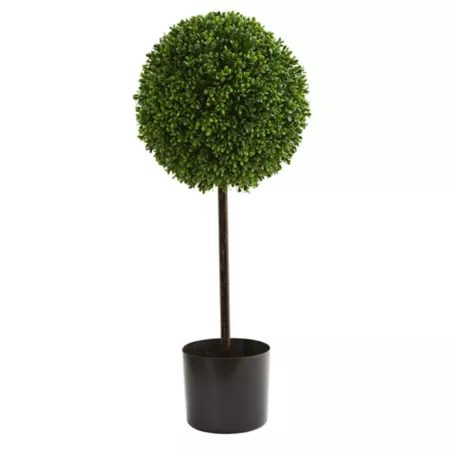 Nearly Natural Indoor/Outdoor UV Resistant Boxwood Artificial Ball Tree 2.5 ft. Artificial Plants & Flowers