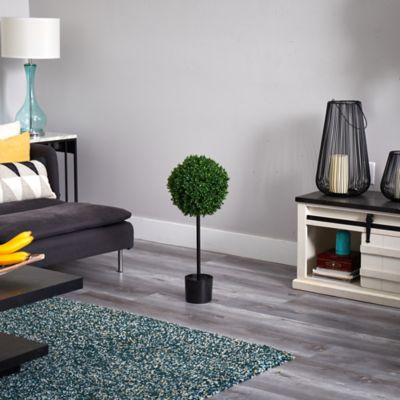 Image showing  2.5 ft. Artificial Indoor/Outdoor UV-Resistant Boxwood Ball Tree