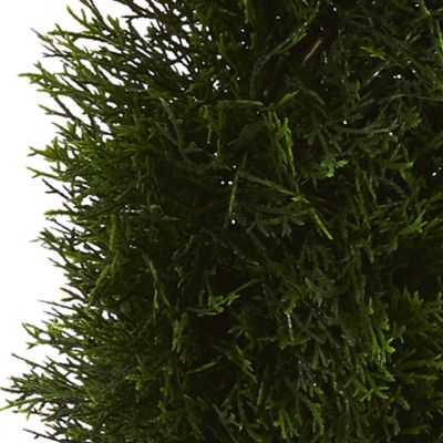 Image showing  3 ft. Artificial Indoor/Outdoor UV-Resistant Double Pond Cypress Spiral Topiary Tree