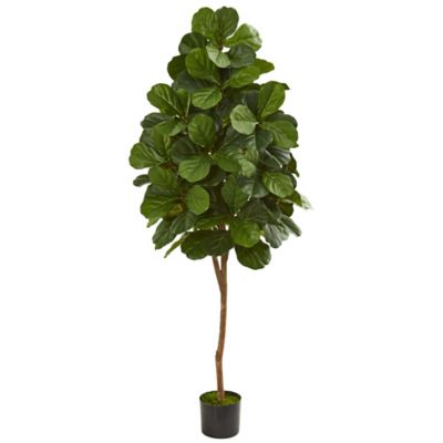 Nearly Natural 6 ft. Fiddle Leaf Fig Artificial Tree, 17 in. W