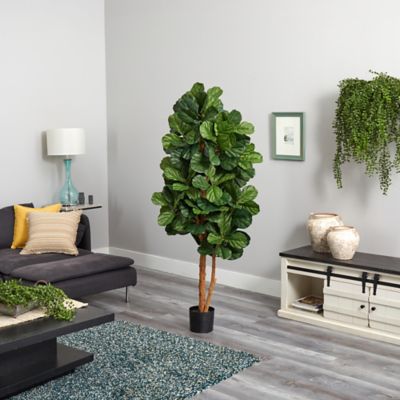 Image showing  6 ft. Fiddle Leaf Fig Artificial Tree, 17 in. W
