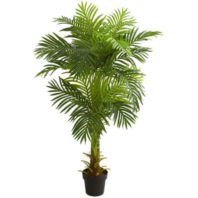 Nearly Natural 5 ft. Double Stalk Hawaii Palm Artificial Tree