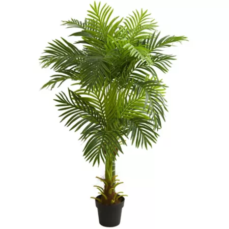 Nearly Natural 5-Foot Artificial Double Stem Hawaiian Palm Tree Artificial Plants & Flowers