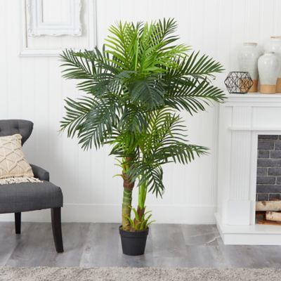 Image showing  5 ft. Double Stalk Hawaii Palm Artificial Tree