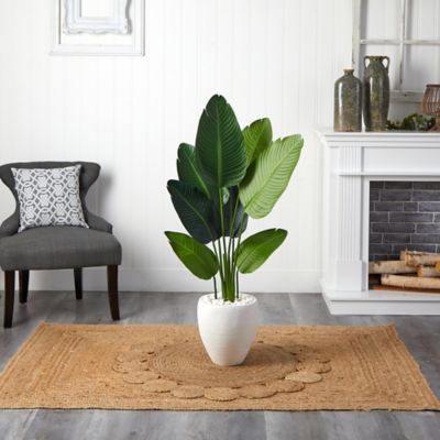 Image showing  4 ft. Artificial Traveler's Palm Tree in Oval Planter