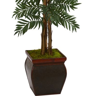 Image showing  5 ft. Parlor Palm Artificial Tree in Decorative Planter