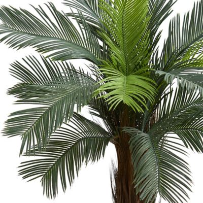 Image showing  4.5 ft. Artificial Indoor/Outdoor UV-Resistant Cycas Tree in Oval Planter