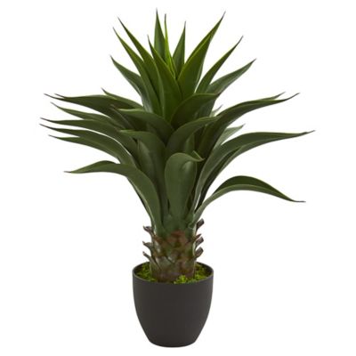 Nearly Natural 28 in. Faux Agave Plant