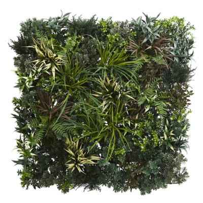 Nearly Natural 3 ft. Artificial Indoor/Outdoor UV-Resistant Greens and Fern Artificial Living Wall