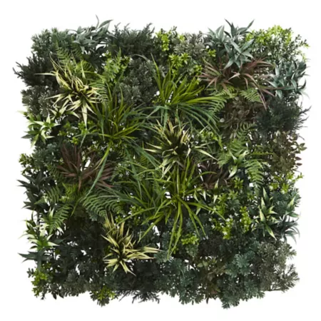 Artificial Greenery and Fern Plant Wall Indoor/Outdoor UV Resistant 3 ft x 3 ft Nearly Natural Artificial Plants & Flowers