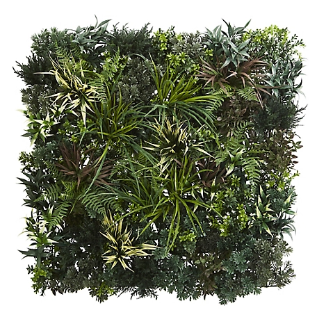 Nearly Natural 3 ft. x 3 ft. Indoor/Outdoor UV-Resistant Greens and Fern Artificial Living Wall