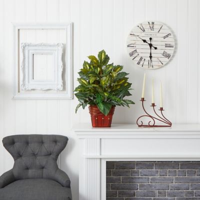 Image showing  Mixed Greenery Silk Plant with Wicker Basket