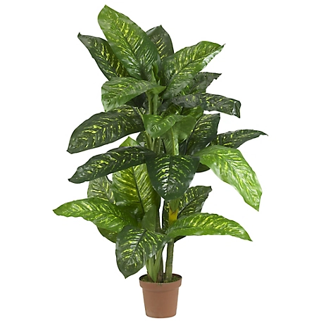 Nearly Natural 5 ft. Dieffenbachia Silk Plant, Real Touch