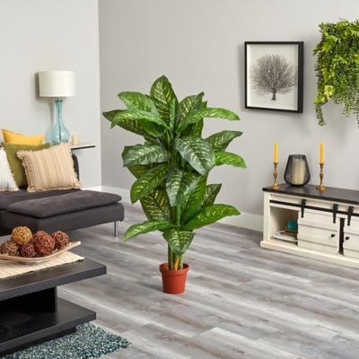 Image showing 5 th Nearly Natural 5 ft. Dieffenbachia Silk Plant, Real Touch