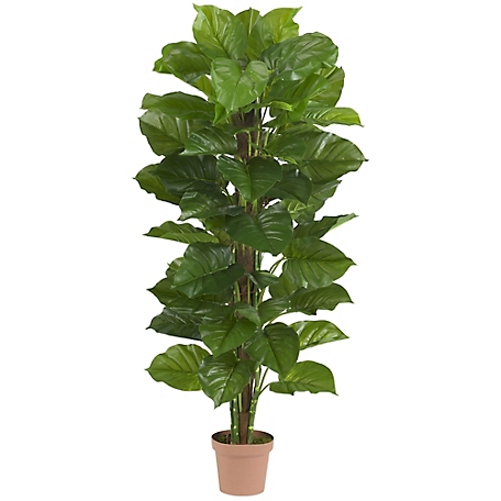 Nearly Natural 63 in. Large Leaf Philodendron Silk Plant with Real Touch