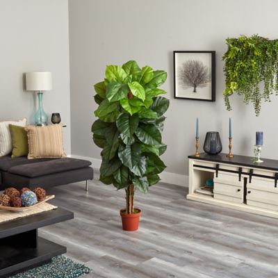Image showing  63 in. Large Leaf Philodendron Silk Plant with Real Touch