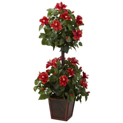 Nearly Natural 39 in. Hibiscus Topiary