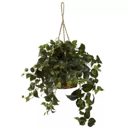 Nearly Natural Philo 29" Hanging Basket Artificial Plants & Flowers