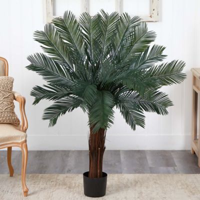 Image showing  4 ft. Artificial Indoor/Outdoor UV-Resistant Cycas Tree