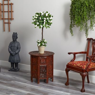 Image showing  3 ft. Artificial Stephanotis Topiary in Planter