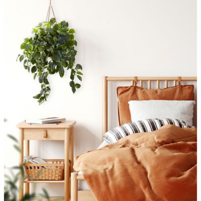 Image showing  36 in. Artificial Indoor/Outdoor UV-Resistant Pothos Hanging Plant Basket