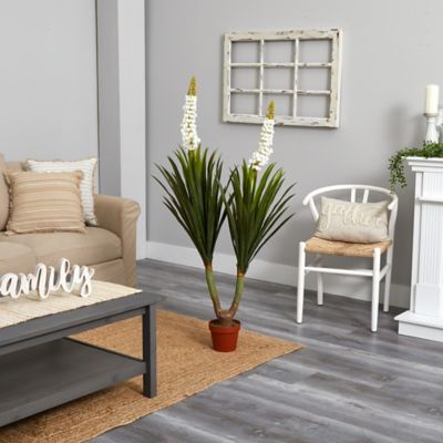 Image showing 2 th Nearly Natural 57 in. Faux Flowering Yucca Plant