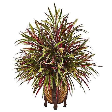 Nearly Natural 30 in. Faux Autumn Grass Arrangement