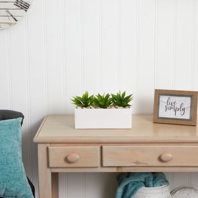 Image showing  7 in. Faux Agave Succulent in Rectangular Planter