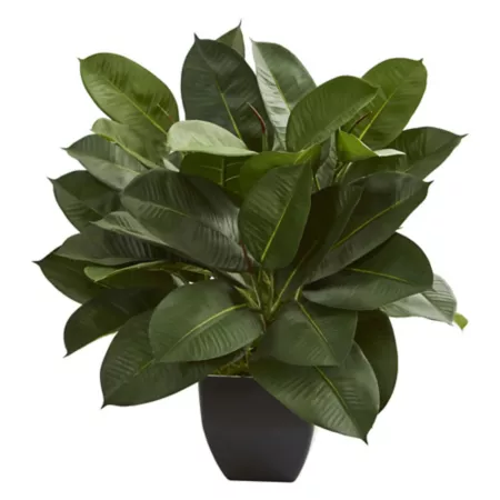 Nearly Natural 23" Artificial Ficus Plant in Oak Artificial Plants & Flowers