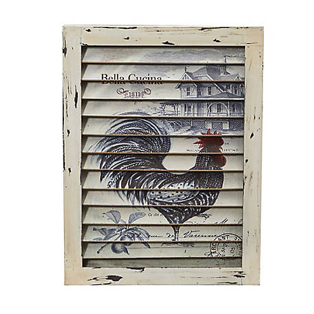 Rustic Country Rooster Chicken Shabby Wall Hanging Utility Hook Bird Hanger Rust 