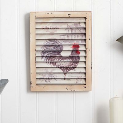 Image showing  Window Shutter Rooster Wall Decor, 17 in. x 13 in.