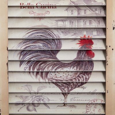 Image showing  Window Shutter Rooster Wall Decor, 17 in. x 13 in.