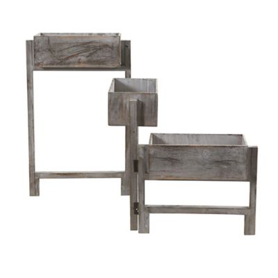 Image showing  Expandable Plywood Decorative Planter or Shelves, 3.5 ft., Gray Washed