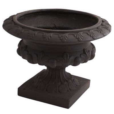 Image showing  Indoor/Outdoor Iron-Finish Decorative Urn, 12.5 in.
