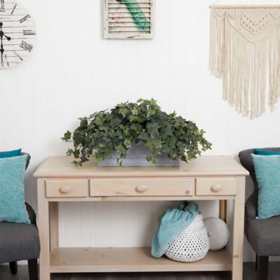 Image showing  20 in. Artificial Ivy Plant in Stone Planter