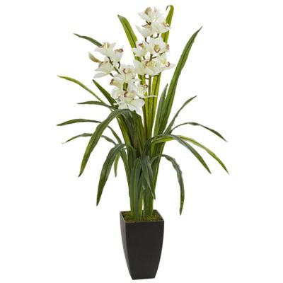 Nearly Natural 39 in. Cymbidium Orchid Artificial Plant