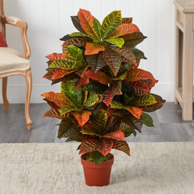 Image showing  36 in. Artificial Croton Plant with Real Touch