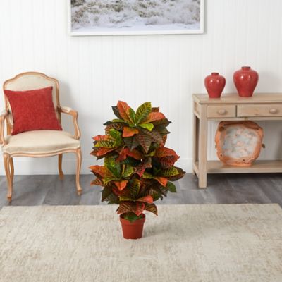Image showing  36 in. Artificial Croton Plant with Real Touch